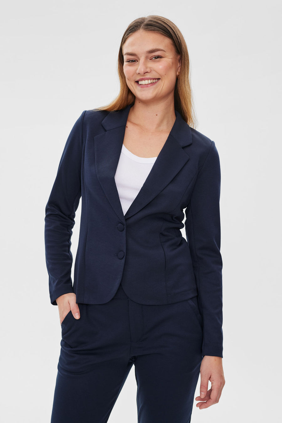 FQNANNI - FIGURBETONTER BLAZER - BLAU