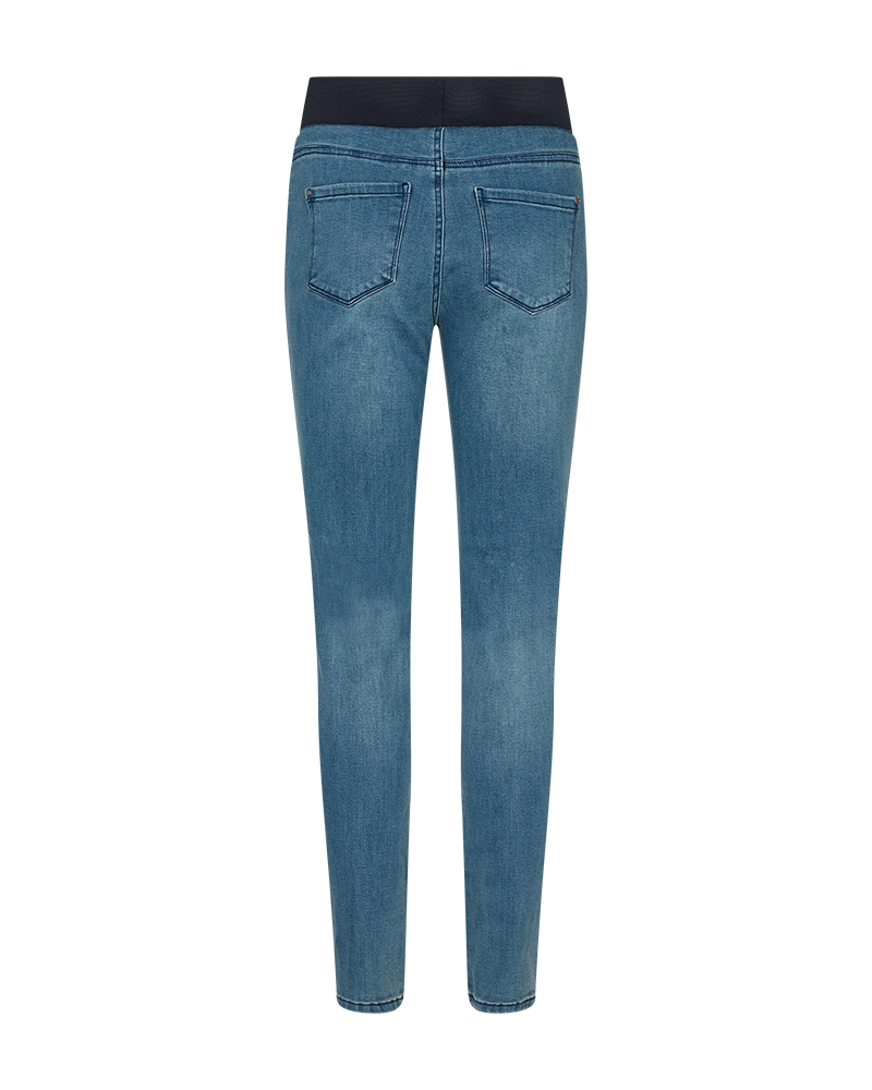 FQSHANTAL - DENIMHOSE MIT ELASTICHEM BUND - BLAU