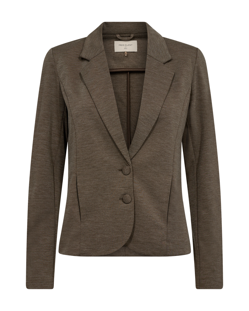 FQNANNI - FIGURBETONTER BLAZER - BRAUN