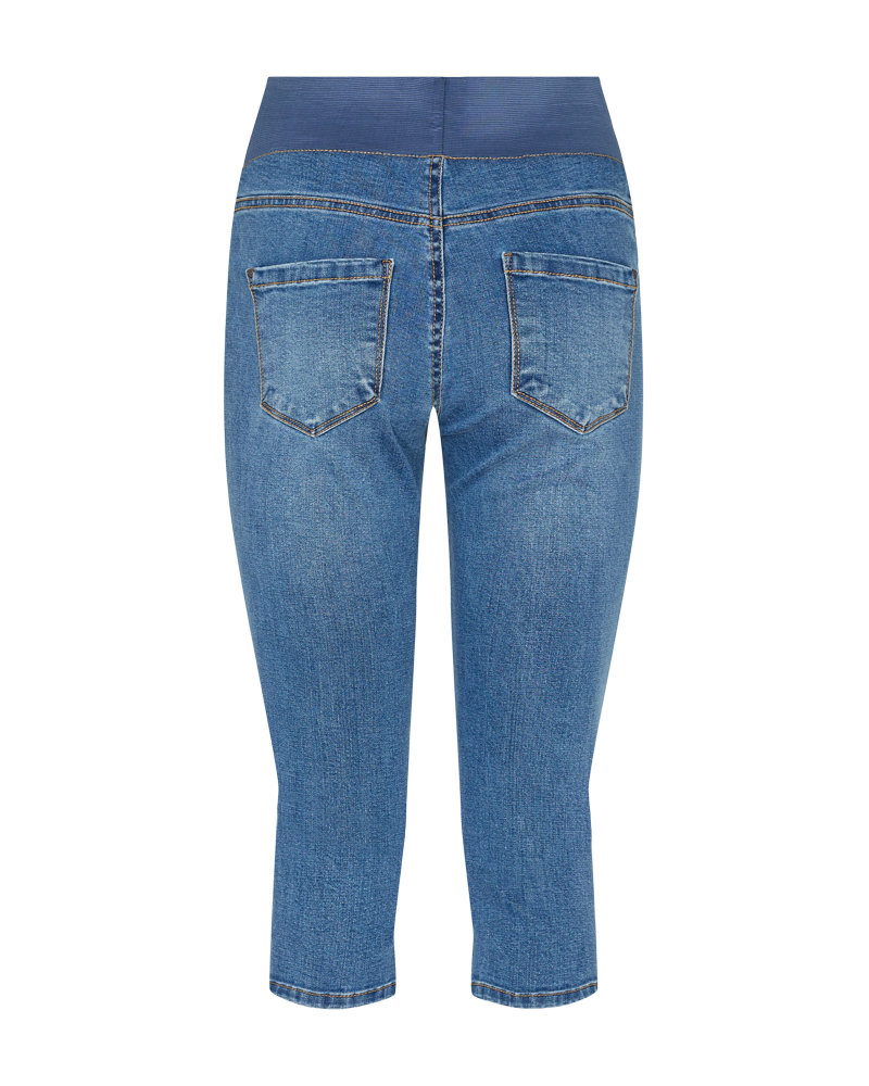 FQSHANTAL - CAPRI DENIM HOSE - BLAU