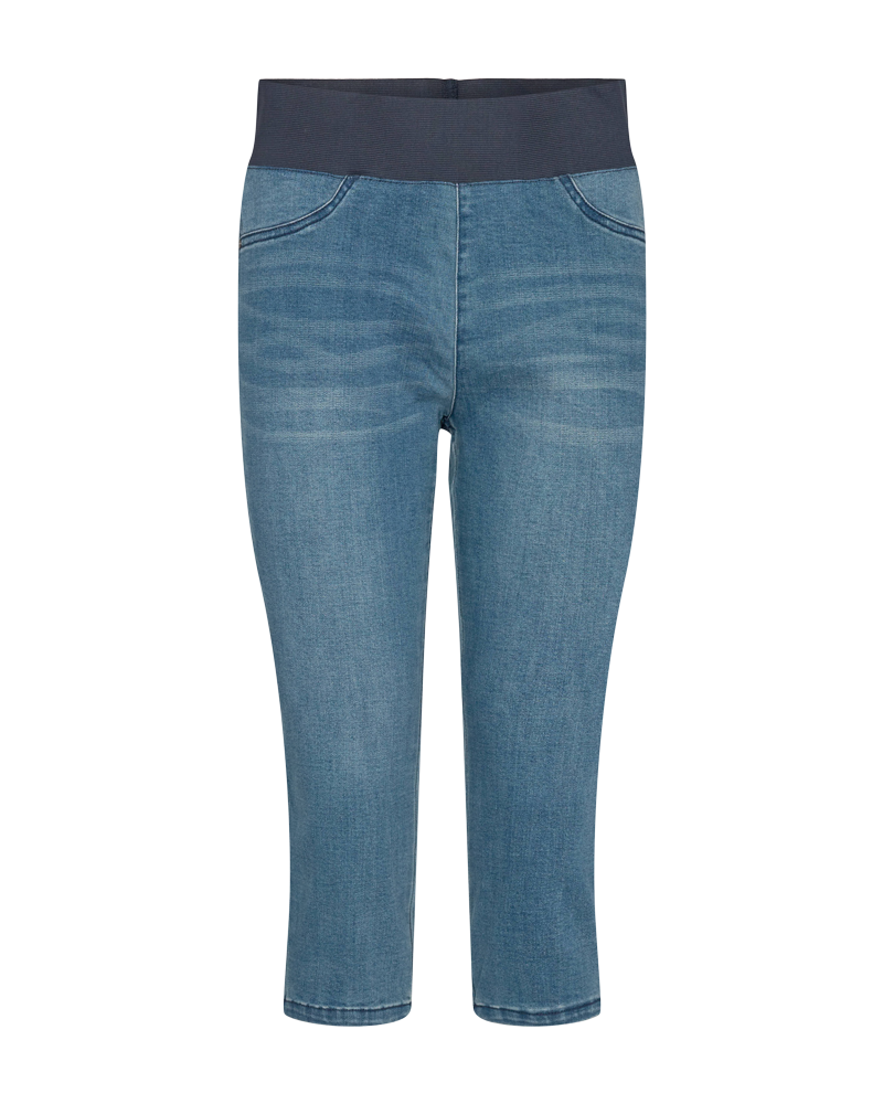 FQSHANTAL - CAPRI DENIM HOSE - BLAU