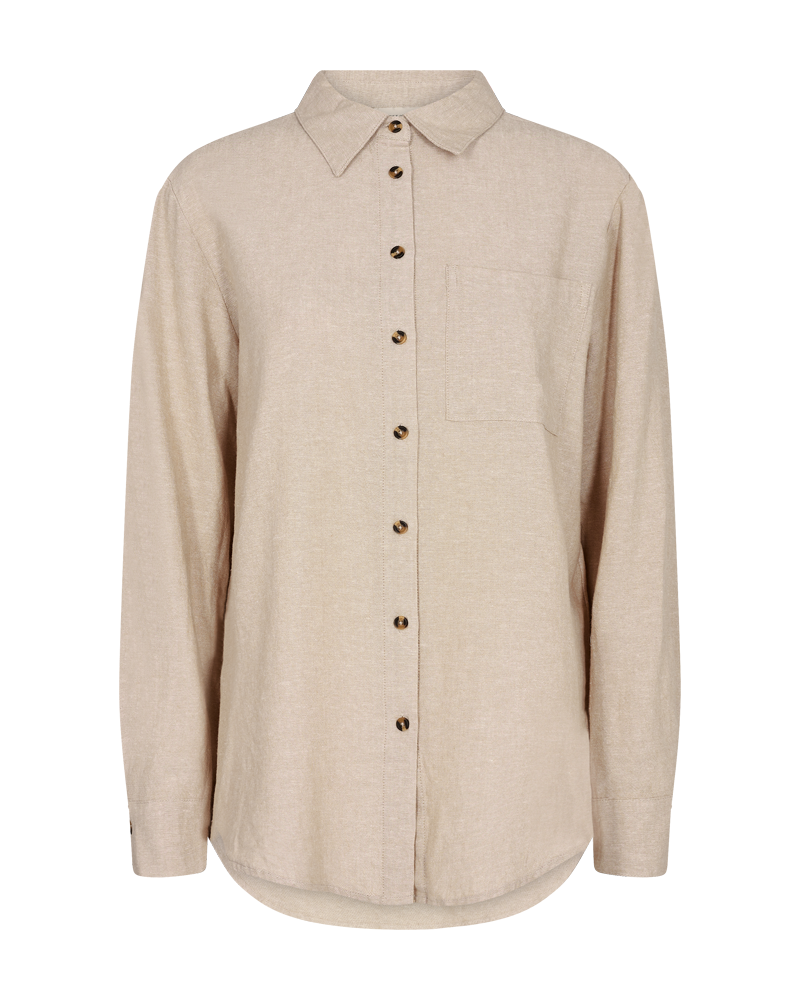 FQLAVA - HEMD MIT LEINEN - BEIGE