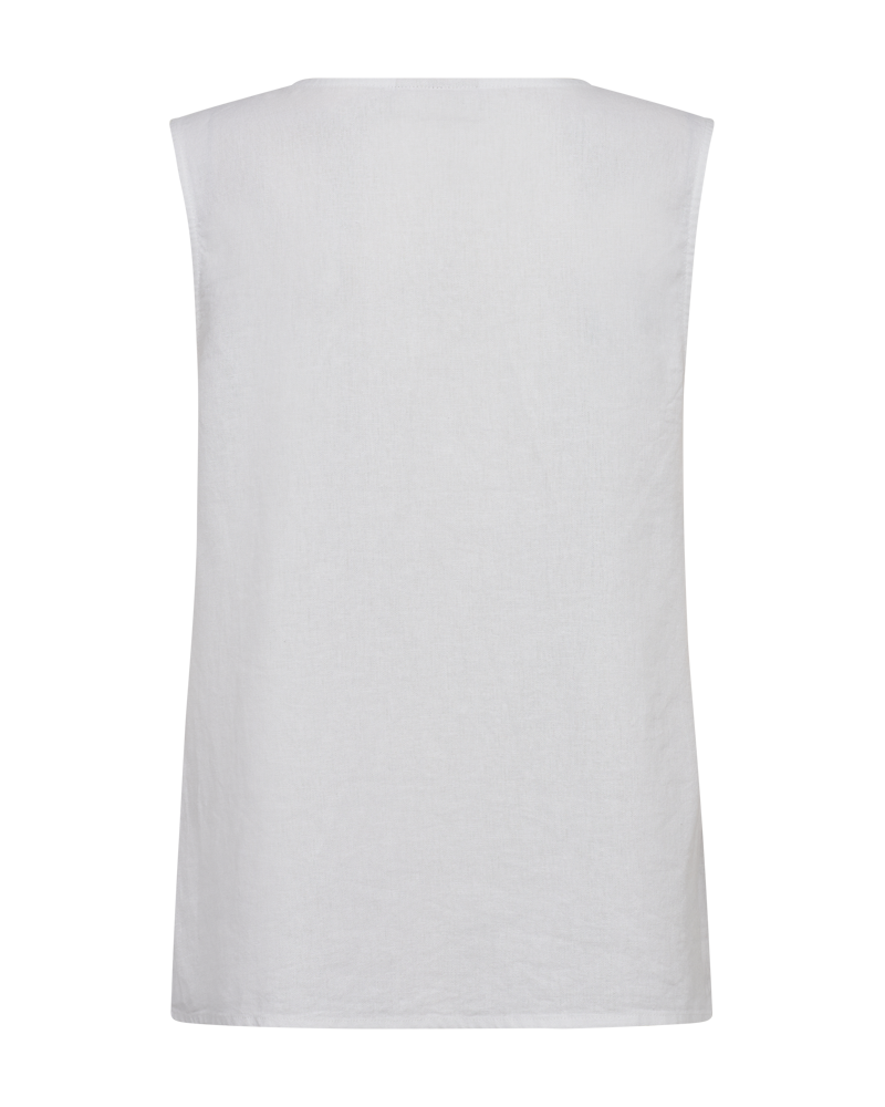 FQLAVA - LINEN TOP - WEISS