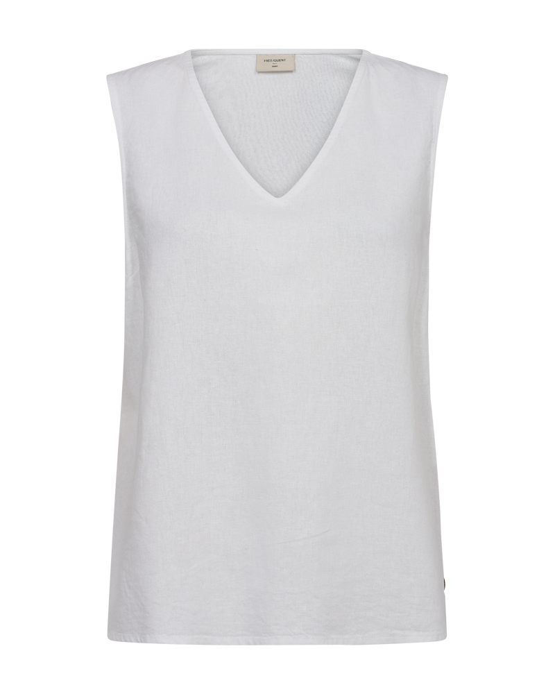 FQLAVA - LINEN TOP - WEISS